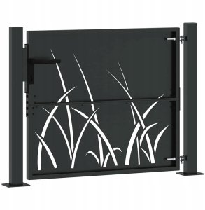 Brama ogrodowa, Bramka Ogrodowa 105x75 cm ze Stali Corten w Stylu Trawnikowym Lumarko! 6