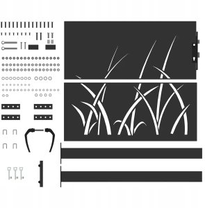 Brama ogrodowa, Bramka Ogrodowa 105x75 cm ze Stali Corten w Stylu Trawnikowym Lumarko! 8