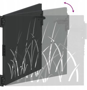 Brama ogrodowa, Bramka Ogrodowa 105x75 cm ze Stali Corten w Stylu Trawnikowym Lumarko! 9