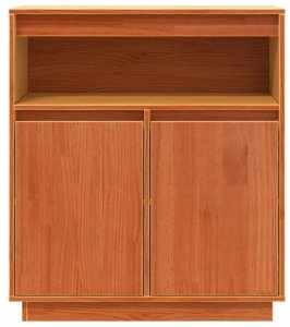 Bufet Woskowy brąz 70 x 34 x 80 cm Lite drewno sosnowe Lumarko! 6