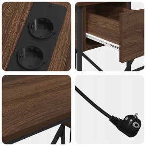 Biurko vidaXL Brązowe 120 cm x 79 cm 11