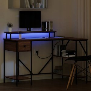 Biurko vidaXL Brązowe 120 cm x 79 cm 5