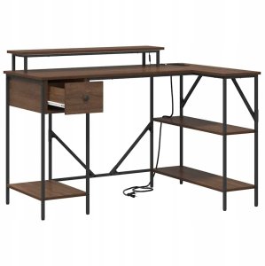 Biurko vidaXL Brązowe 120 cm x 79 cm 7