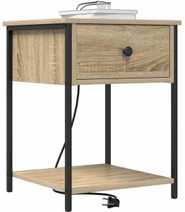 Szafka Nocna z szufladą 2 pcs dąb sonoma 42 x 41 x 56 cm Lumarko! 3