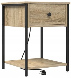 Szafka Nocna z szufladą 2 pcs dąb sonoma 42 x 41 x 56 cm Lumarko! 5