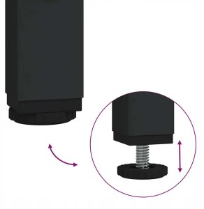 Szafka Nocna z szufladą 2 pcs Czarny dąb 42 x 41 x 56 cm Lumarko! 13