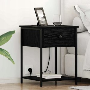 Szafka Nocna z szufladą 2 pcs Czarny dąb 42 x 41 x 56 cm Lumarko! 2