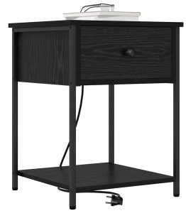 Szafka Nocna z szufladą 2 pcs Czarny dąb 42 x 41 x 56 cm Lumarko! 3