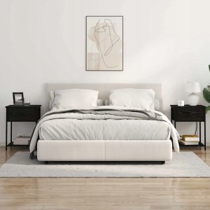 Szafka Nocna z szufladą 2 pcs Czarny dąb 42 x 41 x 56 cm Lumarko! 4