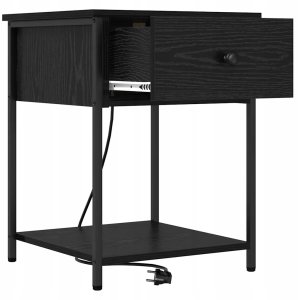 Szafka Nocna z szufladą 2 pcs Czarny dąb 42 x 41 x 56 cm Lumarko! 6