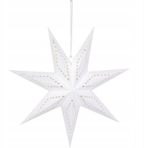 DEKORACJA PAPIEROWA GWIAZDA 50CM 7 RAMION BIAŁA 2