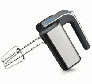 Mikser robot kuchenny ręczny 5 prędkości TURBO 300 W - srebrny Mikser robot kuchenny ręczny 5 prędkości TURBO 300 W - srebrny 4