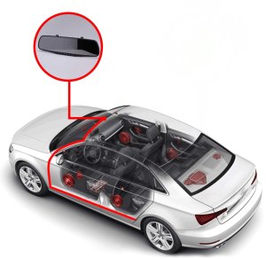 Wideorejestrator kamera samochodowa z detekcją ruchu LUSTERKO Full HD TF 12 V Wideorejestrator kamera samochodowa z detekcją ruchu LUSTERKO Full HD TF 12 V 3