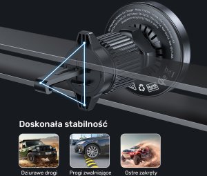 Unitek Uchwyt magnetyczny do samochodu Qi2 14