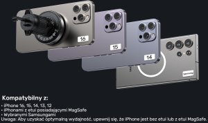 Unitek Uchwyt magnetyczny do samochodu Qi2 10