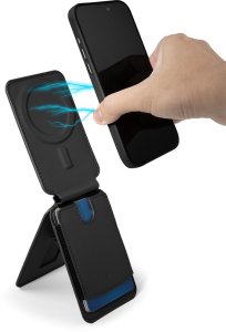 LAUT MAGADD Card Wallet Black MagSafe with stand function 2