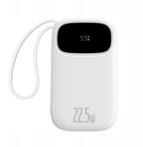 Powerbank Baseus EnerFill FC31 20000mAh 22.5W z wyświetlaczem cyfrowym i 2 wbudowanymi kablami (USB-C + Lightning) - biały 7