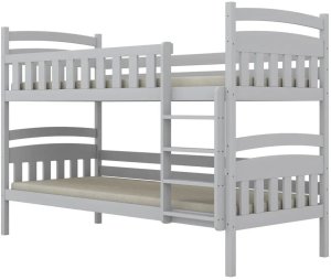 Łóżko piętrowe JULITA 200x90 białe drewniane trzyosobowe z szufladami KOCOT KIDS 3