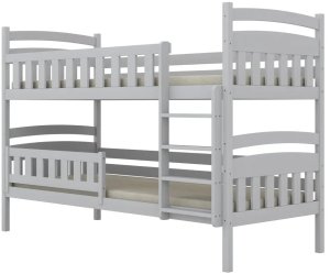 Łóżko piętrowe JULITA 200x90 białe drewniane trzyosobowe z szufladami KOCOT KIDS 4