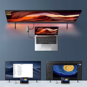 Hub USB-C Baseus Metal Gleam 7w1 HDMI 4K 60Hz / 3x USB 3.0 / USB-C PD / SD / microSD – szary 10