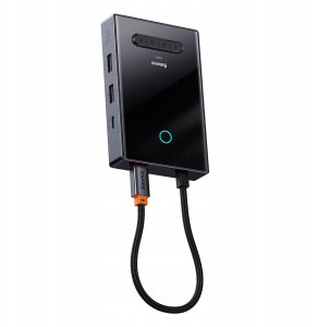 Hub USB-C 8w1 Baseus PioneerJoy HDMI 4K@60Hz + HDMI 4K@30Hz + DisplayPort 8K@30Hz + VGA + 2 x USB-A 3.0 + 2 x USB-C - szary 5