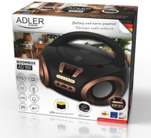 Radioodtwarzacz Adler Boombox CD-MP3 | USB | FM Radio | AUX | Gniazdo słuchawkowe 9