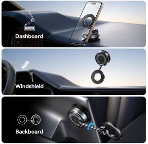 Uchwyt samochodowy Joyroom JR-ZS501 magnetyczny kompatybilny z MagSafe na deskę rozdzielczą - ciemnoszary 2