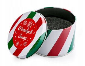 Prezentowe pudełko na zegarek - PUSZKA ŚWIĄTECZNA - czerwona 2