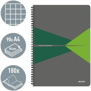 Ko�onotatnik Office PP A4 kratka zielony 2