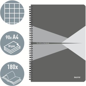 Ko�onotatnik Office PP A4 w kratk� szary 2