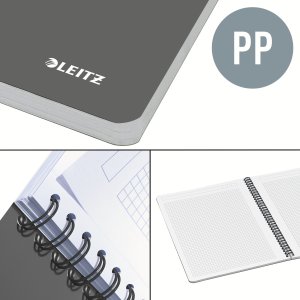 Ko�onotatnik Office PP A4 w kratk� szary 3