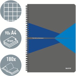 Ko�onotatnik Office PP A4 kratka niebies 2