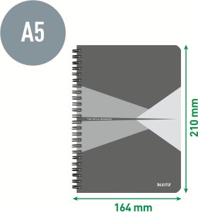 Ko�onotatnik Office PP A5 kratka czerwon 4