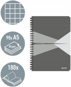 Ko�onotatnik Office PP A5 kratka szary 2