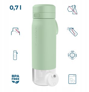 Wessper Butelka filtrująca B2 GLASS Actitex™ 700ml Mint (WES270-700-MT_K) 9