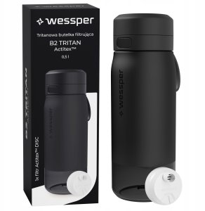 Wessper Butelka filtrująca B2 TRITAN Actitex™ 500ml Black (WES273-500-BK_K) 2