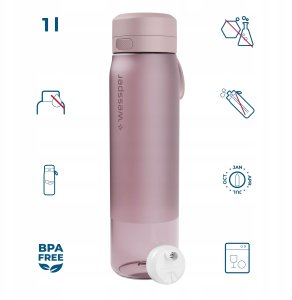 Butelka filtrująca Wessper B2 TRITAN Actitex™ 1000ml Pink (WES273-1000-PK_K) 10