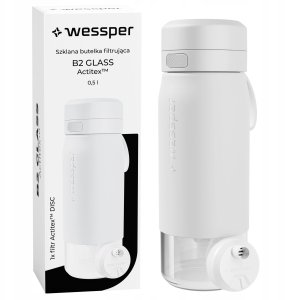 Wessper Butelka filtrująca B2 GLASS Actitex™ 500ml White (WES270-500-WH_K) 2