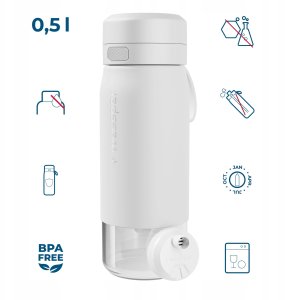 Wessper Butelka filtrująca B2 GLASS Actitex™ 500ml White (WES270-500-WH_K) 9