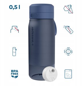 Wessper Butelka filtrująca B2 TRITAN Actitex™ 500ml Blue (WES273-500-BL_K) 10