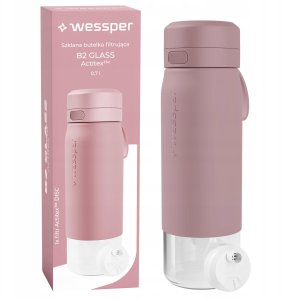 Butelka filtrująca Wessper B2 GLASS Actitex™ 700ml Pink (WES270-700-PK_K) 2