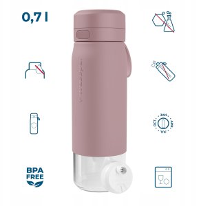 Butelka filtrująca Wessper B2 GLASS Actitex™ 700ml Pink (WES270-700-PK_K) 9