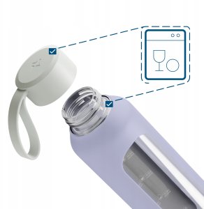 Wessper Szklana butelka Wessper B1 Borosilicate 500ml Lavender (WES260-500-VI-NEW) 5