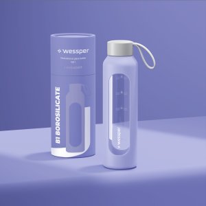 Wessper Szklana butelka Wessper B1 Borosilicate 500ml Lavender (WES260-500-VI-NEW) 8