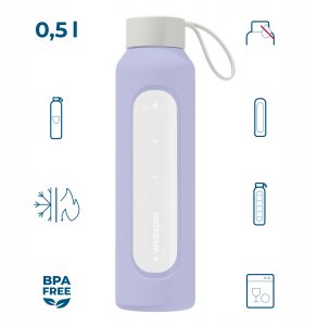 Wessper Szklana butelka Wessper B1 Borosilicate 500ml Lavender (WES260-500-VI-NEW) 10