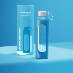 Szklana butelka Wessper B1 Borosilicate 1000ml Ocean (WES260-OC-NEW) 5