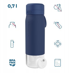 Wessper Butelka filtrująca B2 GLASS Actitex™ 700ml Blue (WES270-700-BL_K) 9