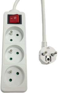 3-way Power Strip on/off 2