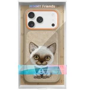 Etui Nimmy Big Eyed Pet 2.0 Cat do iPhone 17 beżowy 2