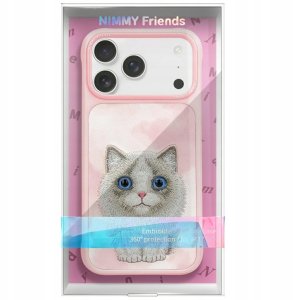 Etui Nimmy Big Eyed Pet 2.0 Cat do iPhone 17 Pro Max różowy 2